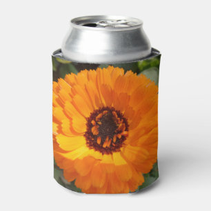 Porta-lata O costume alaranjado da flor pode refrigerador