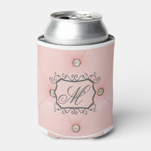 Porta-lata O diamante Bling Koozie adornado cor-de-rosa pode