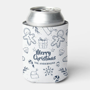 Porta-lata O esboço bonito personalizado do Natal pode