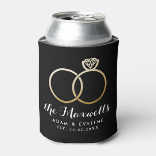 Porta-lata O favor dourado das alianças de casamento pode