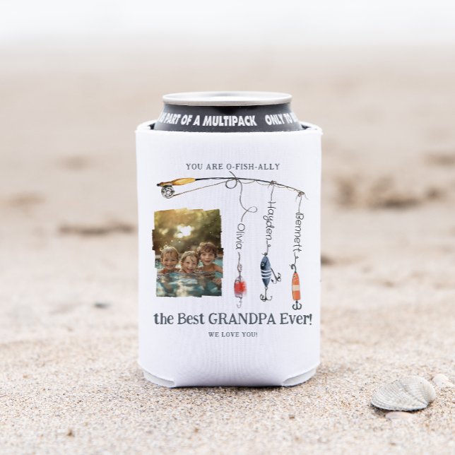 Porta-lata O-Fish-Ally O Melhor Vovô Prende Nomes E Foto (Criador carregado)