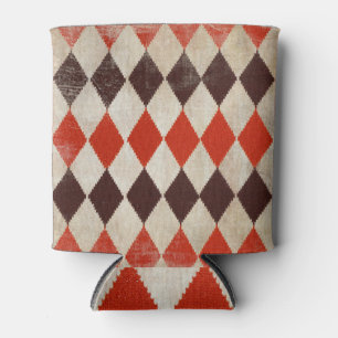 Porta-lata O fundo de Shabby Rhombus.