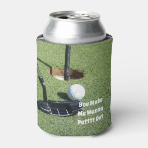 Porta-lata O golfe engraçado quer a Puttt para fora,