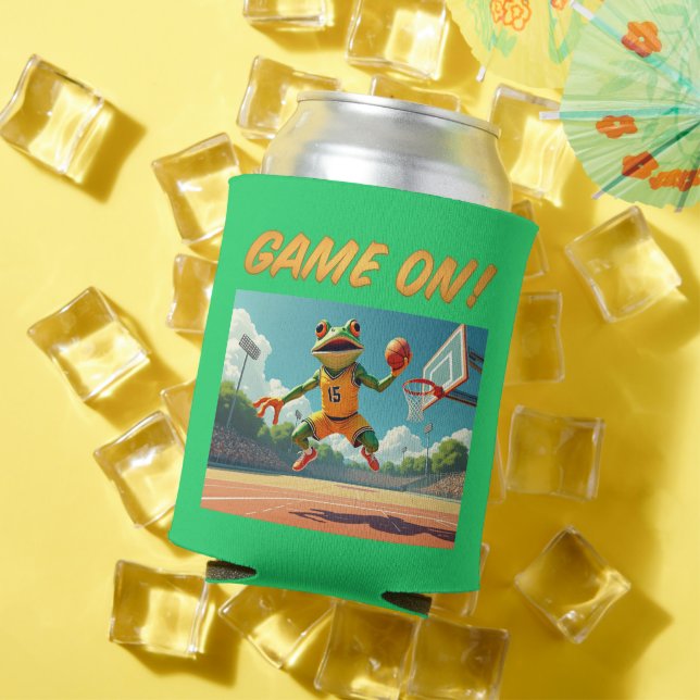 Porta-lata O jogo no Sapo de basquete pode resfriar (Verão in situ)