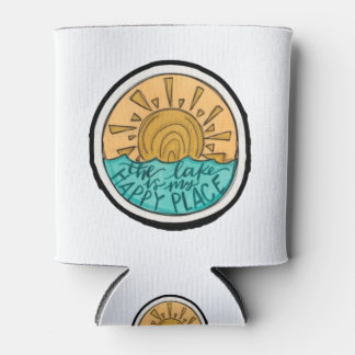 Porta-lata O lago é o meu feliz Barco