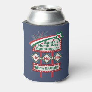Porta-lata O Letreiro Retro do Papai Noel – Ho Ho Ho Alegre e