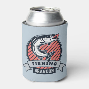 Porta-lata O logotipo conhecido feito sob encomenda da pesca