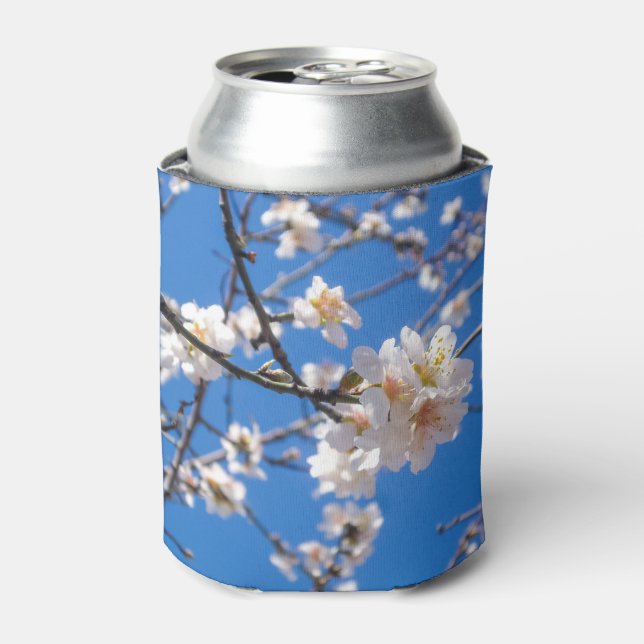 Porta-lata O monograma personalizado da árvore Flores pode re (Can Front)