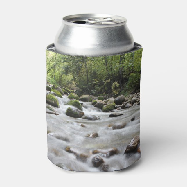 Porta-lata O monograma personalizado do Forest Stream pode re (Can Front)