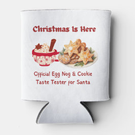 Porta-lata O Natal está aqui, Ovo Nog e Cookie Tester