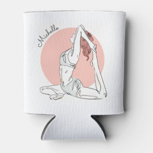Porta-lata O nome feito sob encomenda da mulher da ioga pode