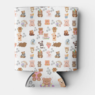 Porta-lata O Padrão Sem Costura Do Bear Pode Resfriar