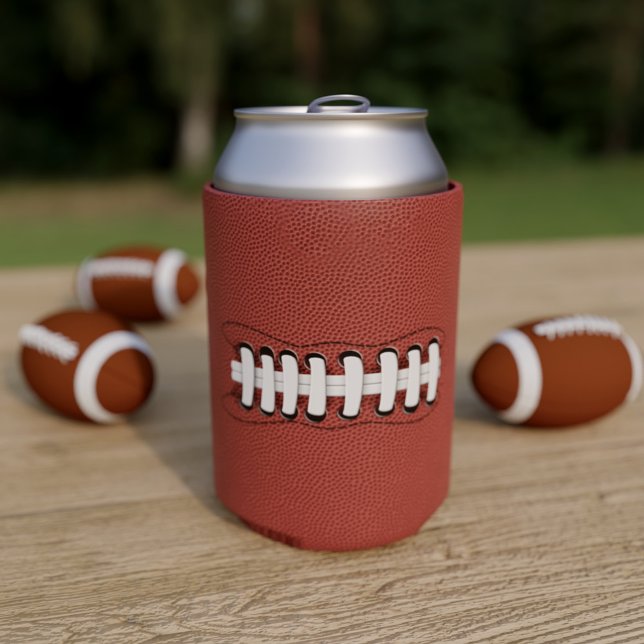 Porta-lata O Partido Americano de Futebol Tailgate Pode Resfr (Hup! Add your initial to this american football themed can cooler and settle down to watch the game)