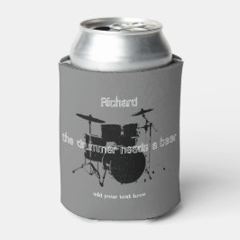 Porta-lata O personalizado do baterista pode resfriar com um