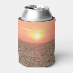 Porta-lata O por do sol no costume do mar pode refrigerador