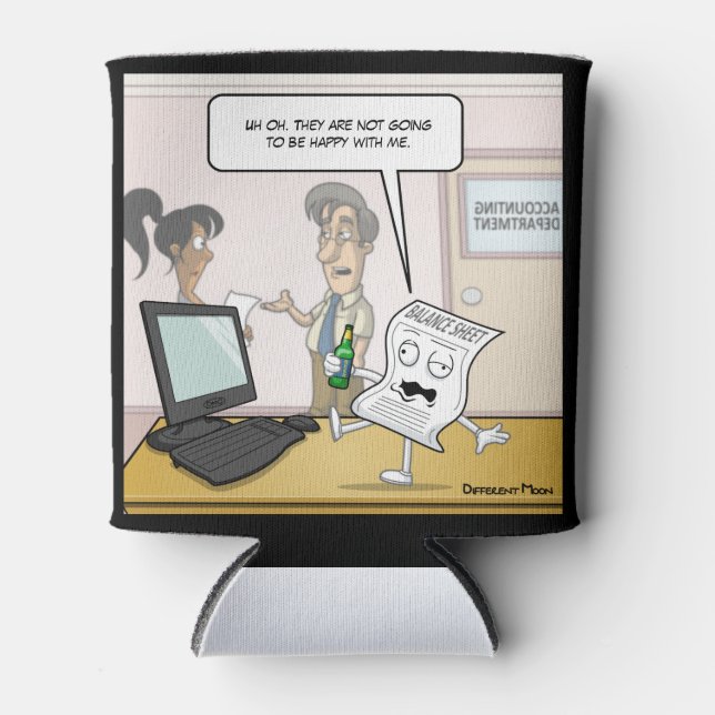 Porta-lata O Punny do Balanço do Bebado Contabilístico Pode S (Frente)