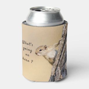 Porta-lata O que está acontecendo aqui, foto de esquilo com t