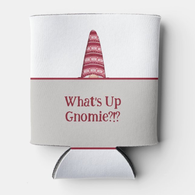 Porta-lata O Que Está Acontecendo Gnomie Gnome de Feriado Tex (Frente)