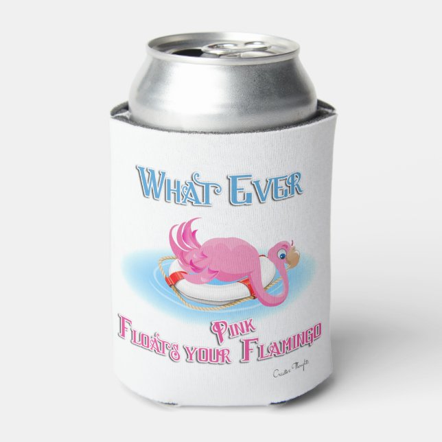 Porta-lata O Que Flutuar Seu Flamingo Rosa (Can Front)