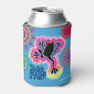 Porta-lata O sapo quente psicadélico de Boho pode