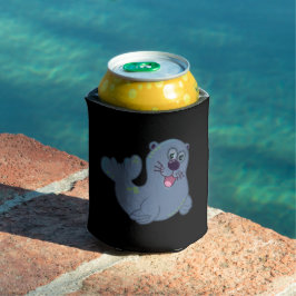 Porta-lata O Selo de Tecido Na Mascote de Logotipo de Persona