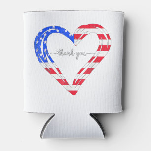 Porta-lata Obrigado pelo seu serviço de bandeira americana