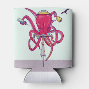 Porta-lata Octopus Andando de bicicleta