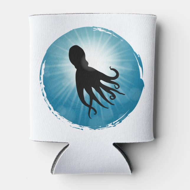 Porta-lata Octopus Vida Aquática Submarina (Frente)