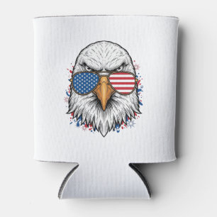 Porta-lata Óculos de Sol Águia Patriótica Camisa Vector Vinta