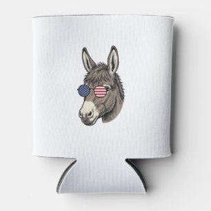 Porta-lata Óculos de sol de burro patriota Camisa vintage des