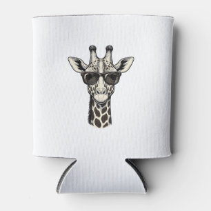 Porta-lata Óculos de Sol de Girafa Legal Camisa de Gravura Vi