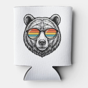 Porta-lata Óculos de Sol de Urso Vintage Desenho Gráfico Veto