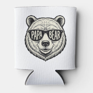 Porta-lata Óculos de sol do Papai Urso Cabeça de Urso Design