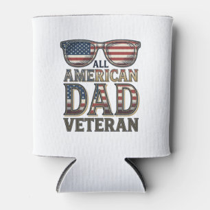 Porta-lata Óculos de sol patrióticos para veteranos All Ameri