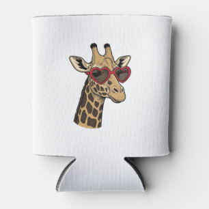Porta-lata Óculos de Sol Vintage com Girafa Gravada e Coração