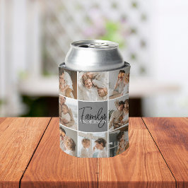 Porta-lata Oferta de Foto de Colagem da Família e Cinza Perso