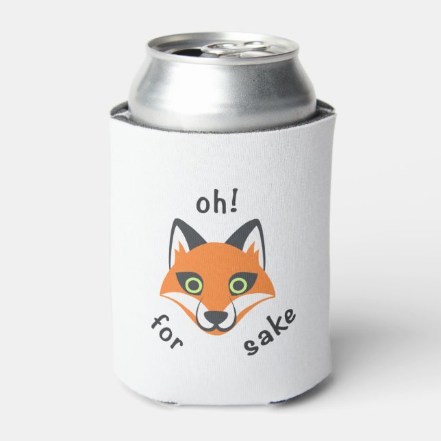Porta-lata Oh! Para a frase Fox Sake, desenho animado Emoji (Can Front)