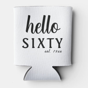 Porta-lata Olá Sessenta personalizados 60º aniversário