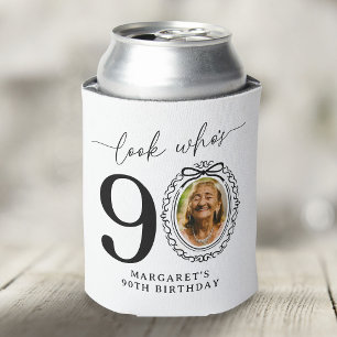 Porta-lata Olhe Quem Faz 90 Anos Foto Personalizada de Aniver