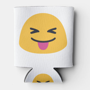 Porta-lata Olhos fechados, enfiados na língua Emoji