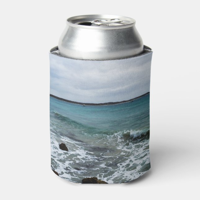 Porta-lata Ondas E Barcos De Pesca No Oceano, (Can Front)