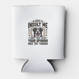 Porta-lata Opinião de cachorro engraçado design de camiseta v