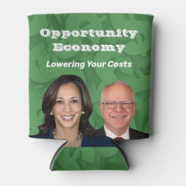 Porta-lata Opportunity Economy Harris Walz 2024