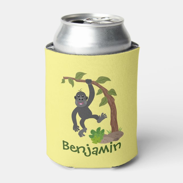 Porta-lata Óptica de desenho animado de gorila (Can Front)