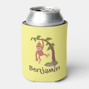 Porta-lata Óptica de desenho animado de orangotango, um bebê