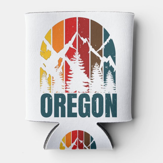 Porta-lata Oregon Mounties Retro Vintage (Frente)