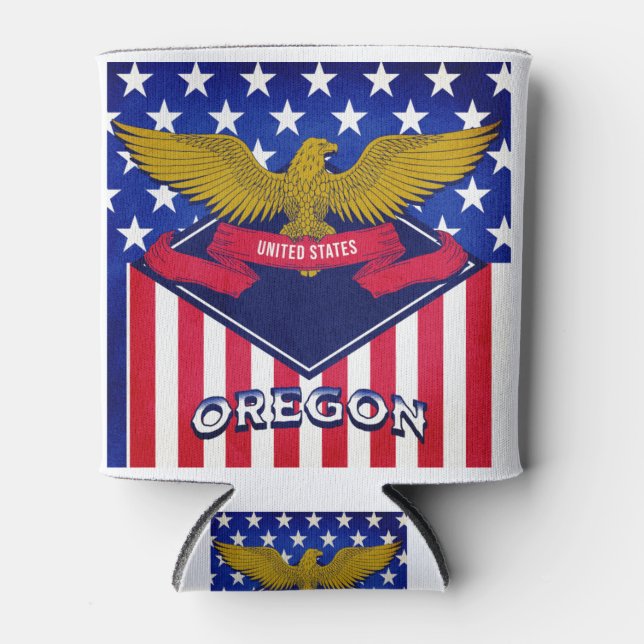 Porta-lata Oregon USA Flag (Frente)