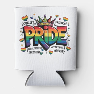 Porta-lata Orgulho Aceitação LGBTQ Bandeira LGBT 4 de Julho E