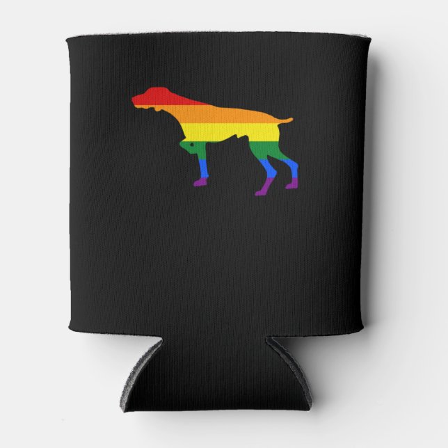 Porta-lata Orgulho gay Mãe Cachorro Ponteiro Arco-íris (Frente)