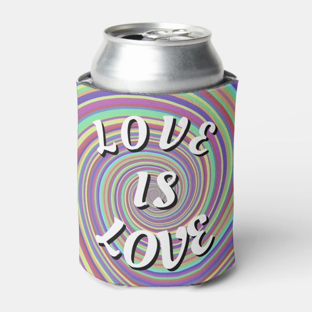 Porta-lata Orgulho Love Is Love Pride  Garrafa Térmica (Can Front)